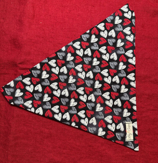 Red, White & Gray Valentine Hearts