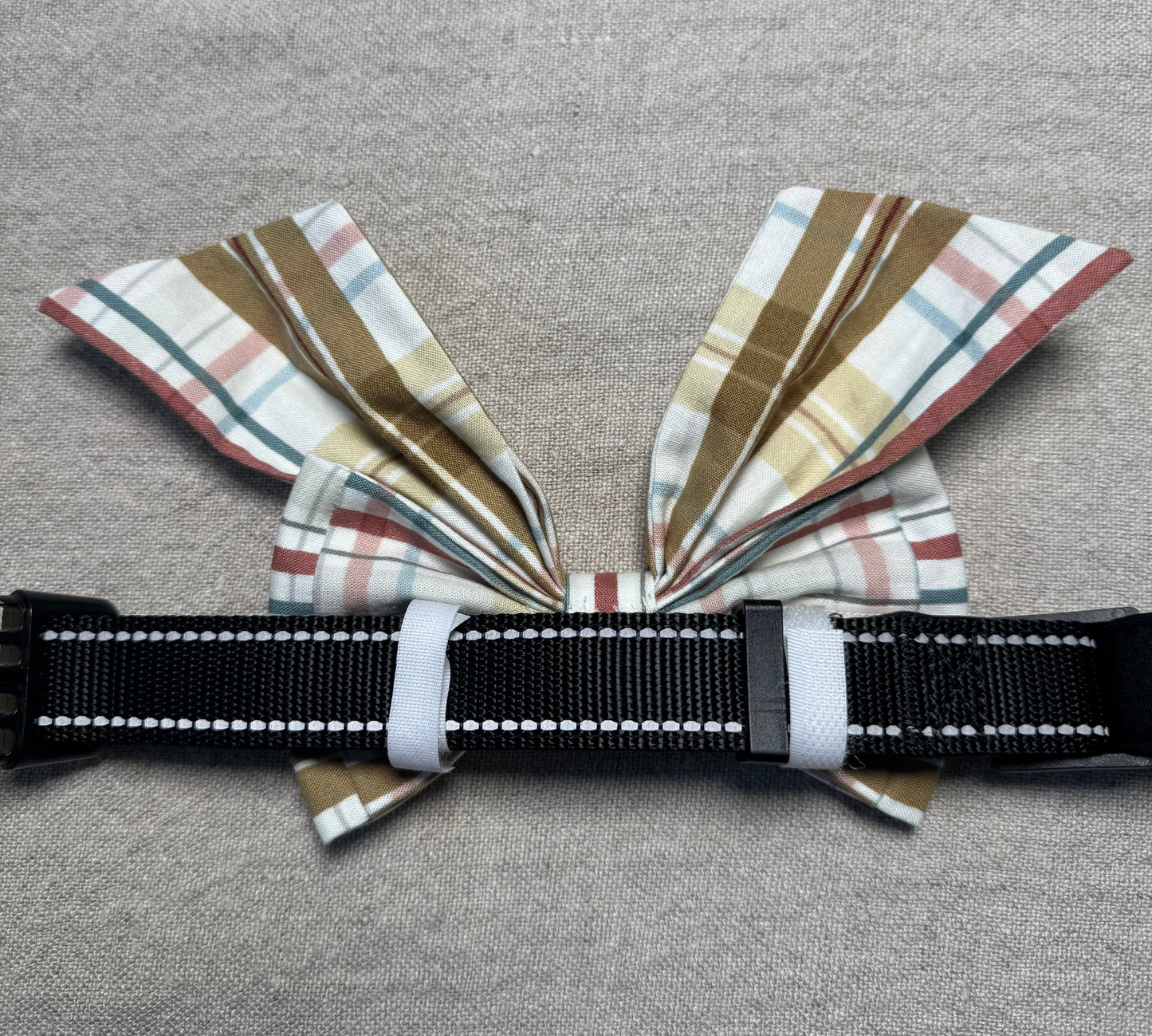 Light Fall Plaid Bow