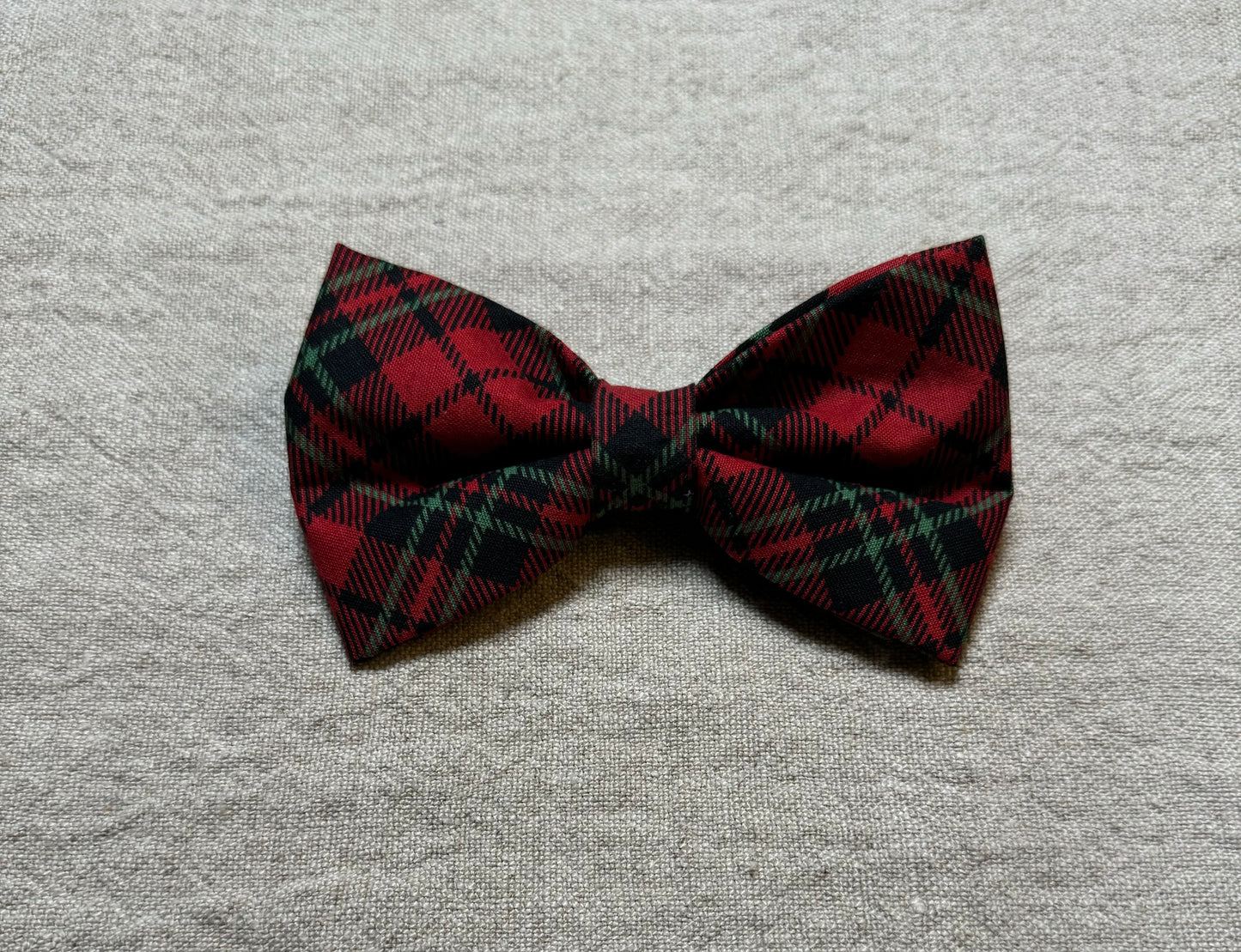 Red plaid bow tie