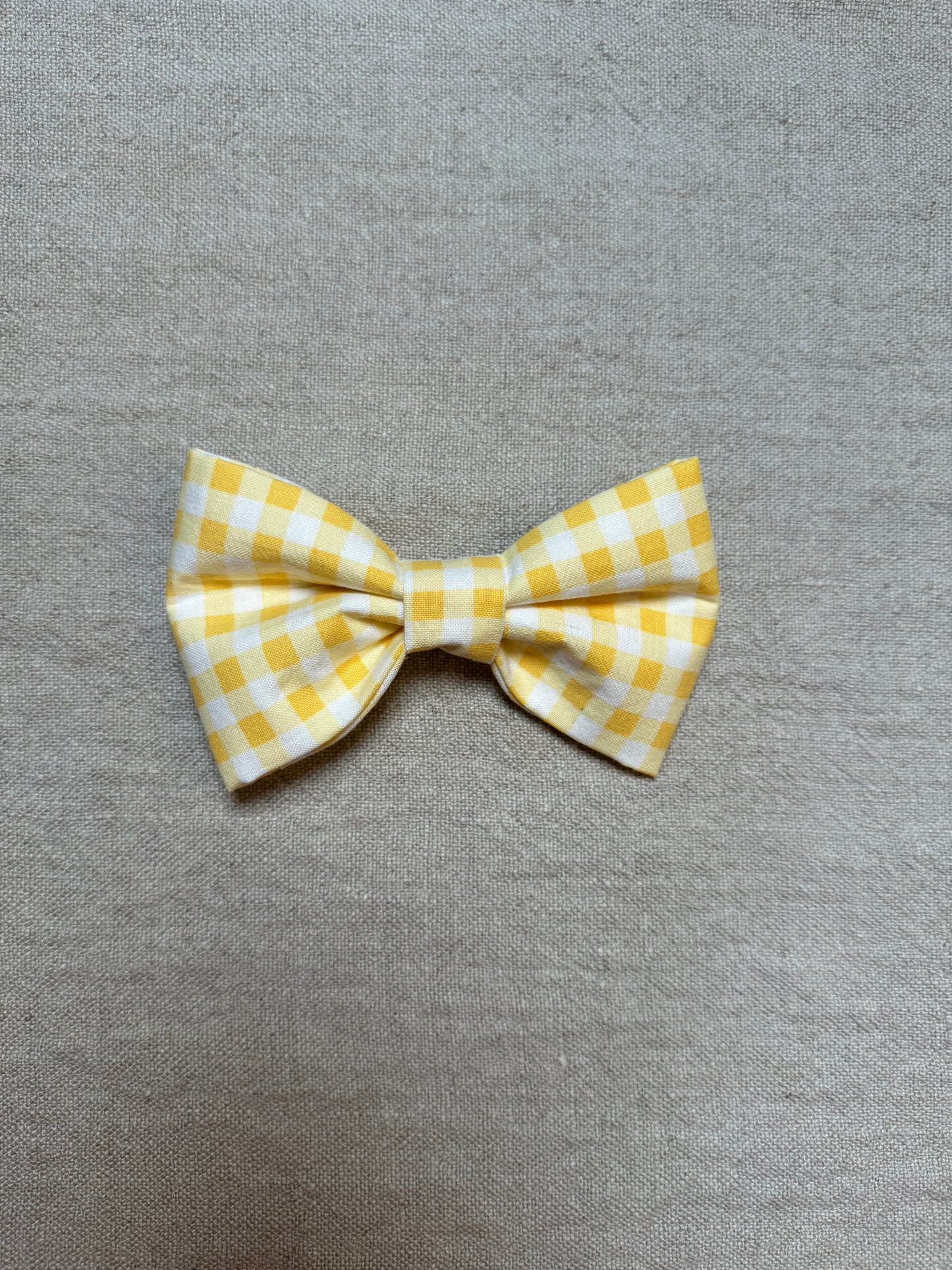 Yellow Check Bow Tie