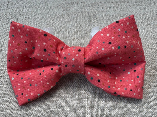 Pink and Multicolored Polka Dots Bow Tie