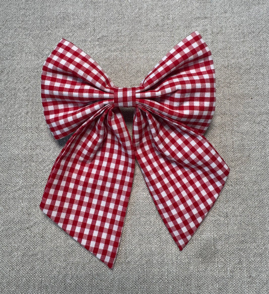 Red Gingham Bow