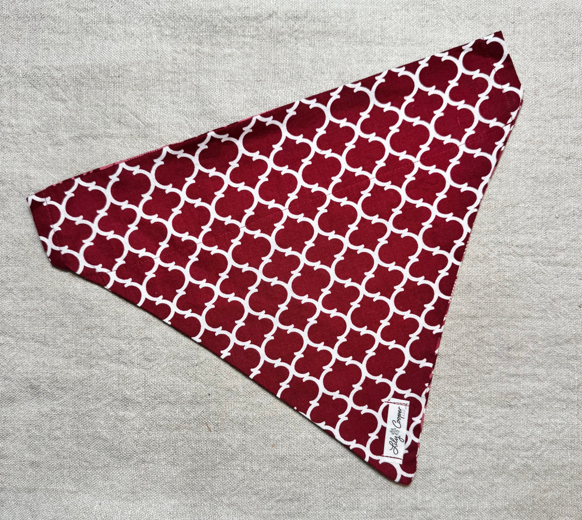 Maroon and White Design & Plaid